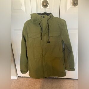 Green Volcom snowboarding jacket size small